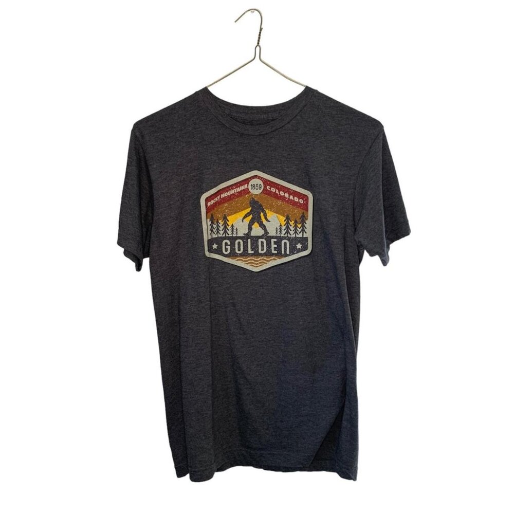 Golden Rocky Mountain Colorado Sasquatch T-Shirt